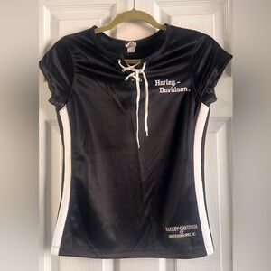 Vintage Y2K Harley-Davidson Black and White Lace-Up Greensboro NC